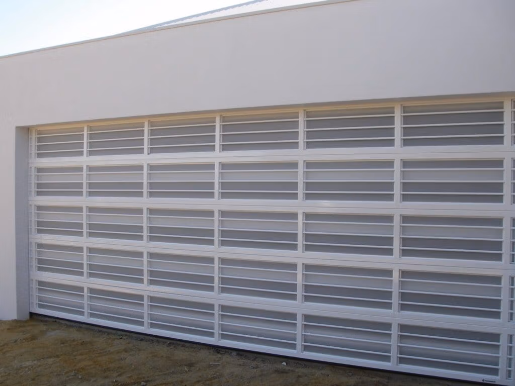 8 - Barlite - 2 Gliderol Danmar Barlite security garage door featuring horizontal bars and acrylic backing. - Gliderol